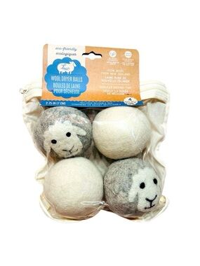 ECO-FRIENDLY ~ 4-100% Wool Dryer Balls from New Zealand